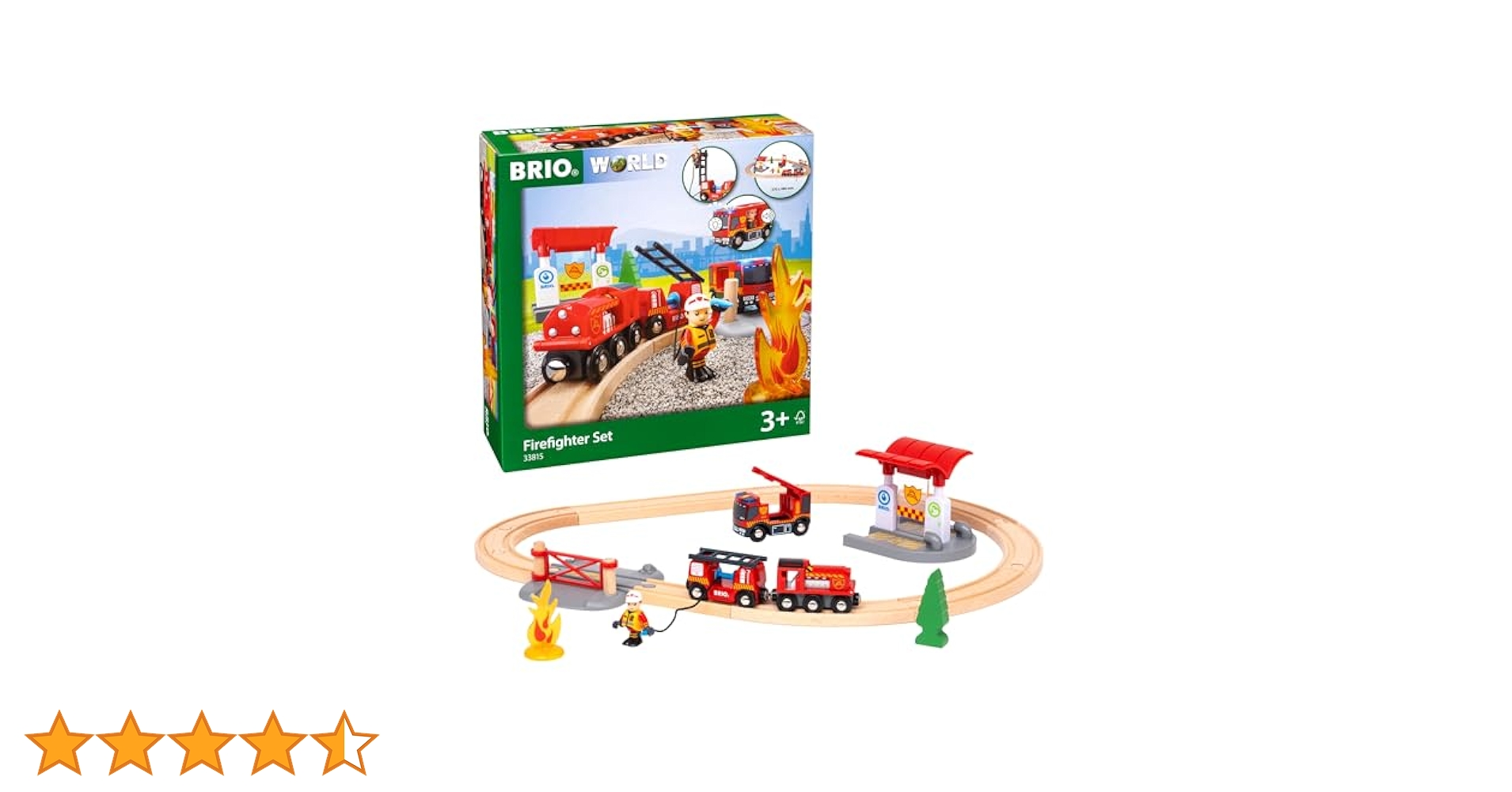 BRIO WORLD ファイヤーレスキューセット 33815 BRIO World Train Set Firefighter Train Set